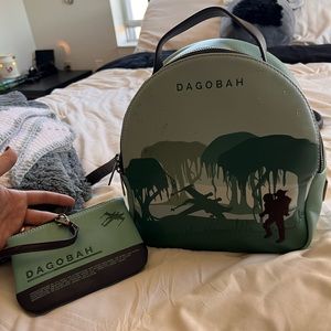 Star Wars yoda dagobah loungefly backpack with pouch